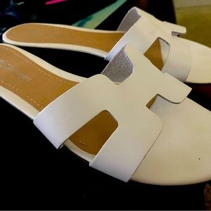 Chinese laundry white sandals
